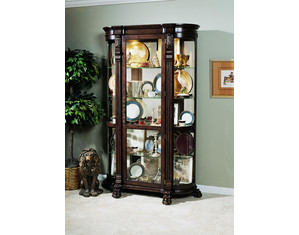 Pulaski Curved End Curio Cabinet Foxcroft