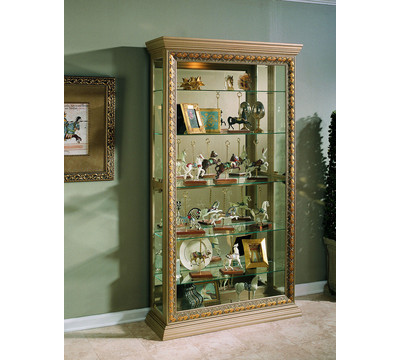 Pulaski Antique Silver Picture Frame Curio Cabinet