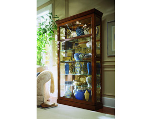 Pulaski Fawn Oak II Two Way Sliding Door Curio Cabinet