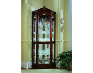 Pulaski Cardigan Corner Curio Cabinet