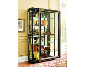 Pulaski Two Way Sliding Door Curio Cabinet with 4 Shelves