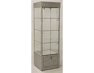 Tecno Large Square Glass Tower Display Case GL100-2