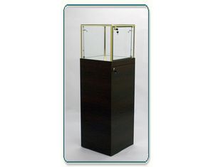 Tecno Medium Square Pedestal Glass Top Display Case GL112TG