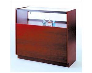 Tecno Quarter Vision Jewelry Display Case with Wood Sides GL113 -6 ft.