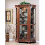 Anthony California Brown Oak Curio Cabinet Curio Cabinet.jpg