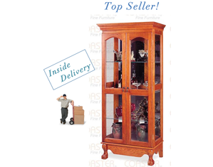 Hemingway Oak Curio Cabinet - FREE Inside Delivery!