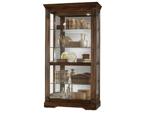 Howard Miller Andreus Curio Cabinet in Tuscany Cherry