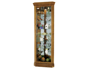 Howard Miller Dominic Corner Curio Cabinet in Legacy Oak