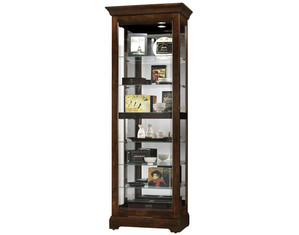 Howard Miller Martindale Curio Cabinet in Cherry Bordeaux