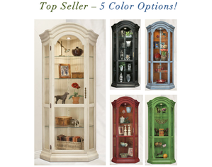 Philip Reinisch ColorTime Panorama Corner Curio Cabinet - FREE Inside Delivery!