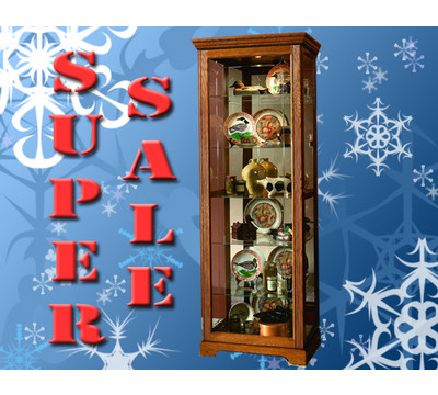 Pulaski Golden Oak Curio Cabinet