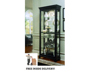 Pulaski Oxford Black Two Way Sliding Door Curio Cabinet