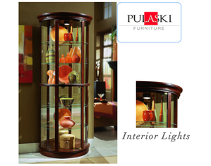 Pulaski Half Round Preference Curio Cabinet