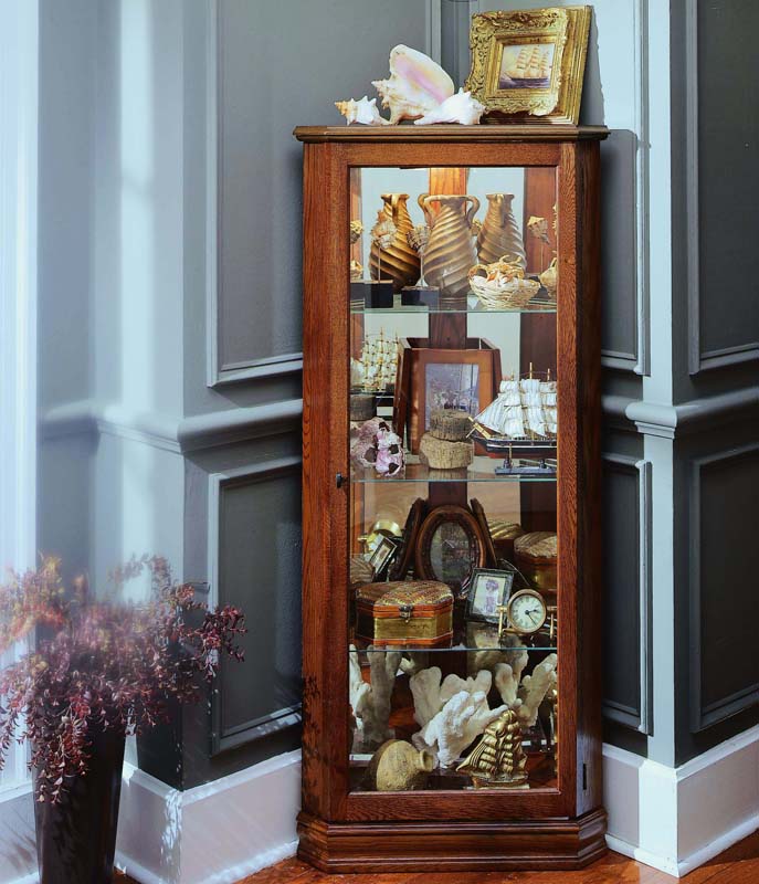 Pulaski Mantel Corner Curio Cabinet image