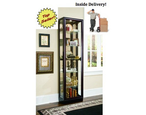 Pulaski  21000 Chocolate Cherry Curio Cabinet with INSIDE DELIVERY!