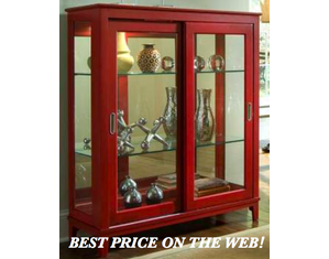 Pulaski Mantel Curio Cabinet Habanero - FREE Inside Delivery!