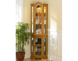 SEI Lighted Corner Curio Cabinet - FREE Inside Delivery!
