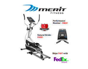 Merit Fitness 725E Elliptical - FAST FedEx Shipping!