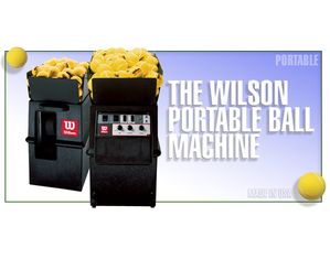 Wilson AC Powered Portable with 2 Line Feature Tennis Ball Machine - Fast FREE FedEx Shipping!