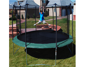 Skywalker Trampolines 14' Green Round Trampoline and Enclosure