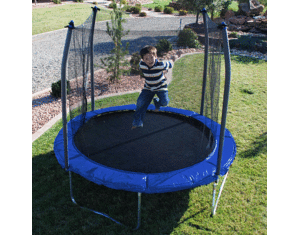 Skywalker 8 ft Round Trampoline and Enclosure - Blue Frame Pad