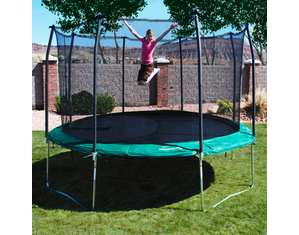 Skywalker 15'  Round Trampoline and Enclosure  - Green