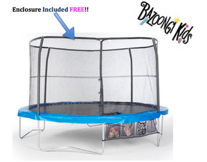 Bazoongi Kids 15 feet Jumppod Trampoline - Enclosure Included!!