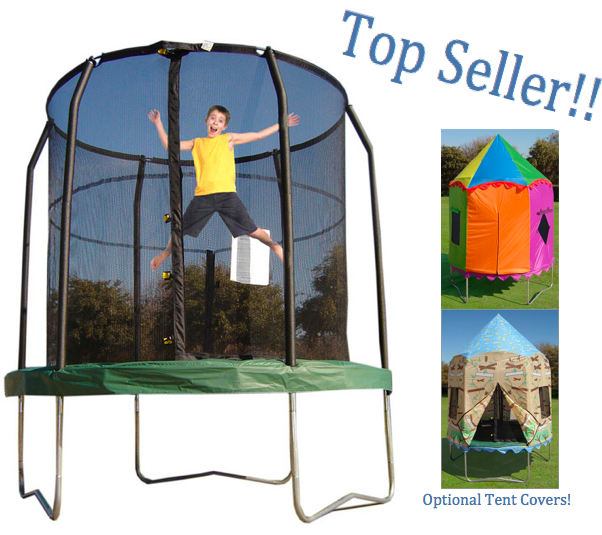 Bazoongi Kids 7.5 ft JumpPod Trampoline and Enclosure image