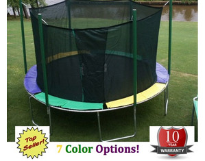 Magic Circle 13.5 ft Round Magic Cage Trampoline - FREE 10-Year Warranty!