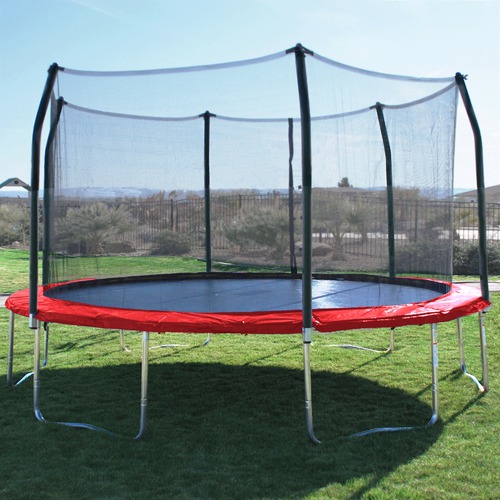 Skywalker Trampolines Elite 17 Feet x 15 Feet Oval Trampoline And Enclosure - Fast FREE FedEx Shipping image