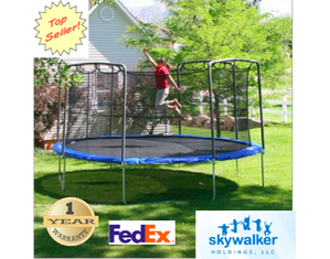 Skywalker Trampolines Elite 17 Feet x 15 Feet Oval Trampoline And Enclosure - Fast FREE FedEx Shipping