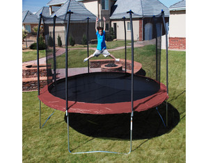 Skywalker 14' Red Round Trampoline and Enclosure