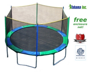 Tohama 15 Feet Trampoline - FREE Enclosure Safety Net!