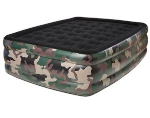 Pure Comfort Camouflage Queen Flock Top Raised Air Bed