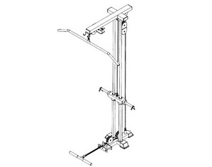 BodyCraft Power Cage Lat and Row Attachment