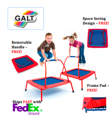 Galt The Original Folding Mini Trampoline - with Frame Pad and Space Saving Design image