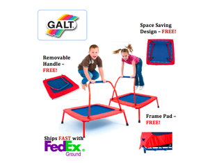 Galt The Original Folding Mini Trampoline - with Frame Pad and Space Saving Design