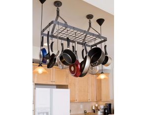 Enclume Rack It Up Rectangle Ceiling Pot Rack with Grid
