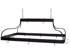 Grace Mediterranean Pot Rack with Hooks and Chain - Fast FREE FedEx Shipping!