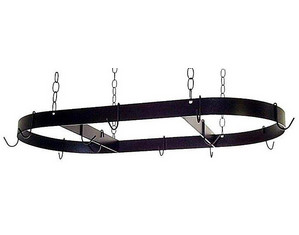 Grace Oval Pot Rack with 12 Hooks and Chain