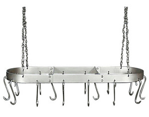 HSM Metal Products 30.5 inch Oval Hanging Pot Rack - Fast FREE FedEx Shipping!