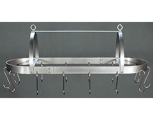 HSM Metal Products 30 inch Oval Hanging Pot Rack - Fast FREE FedEx Shipping!