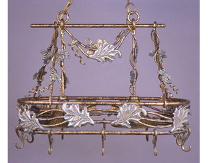 Living Well 8035 Metal Kitchen Chandelier Pot Rack