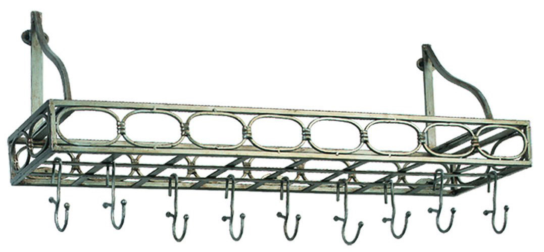 Old Dutch International Bookshelf Pot Rack with 8 Hooks image