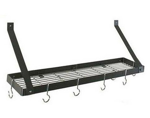 Rogar Bookshelf Wall Mount Pot Rack with Grid