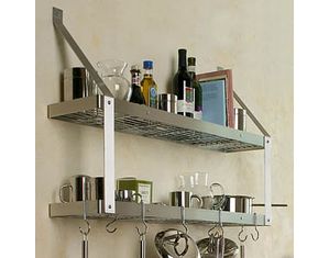 Rogar Double Bookshelf Pot Rack (With 2 Grids)