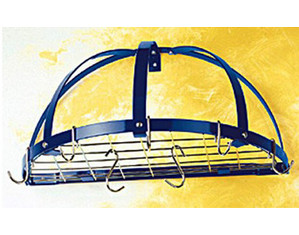 Rogar KD Half Dome Wall Pot Rack with Grid - Fast FREE FedEx Shipping!