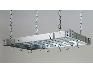 Rogar KD Metal Rectangle Pot Rack (With Grid)