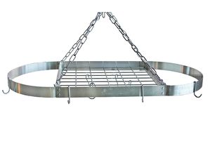 Rogar Large Oval Pot Rack (With Grid)