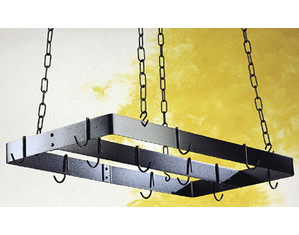 Rogar Rectangle Pot Rack with Centerbar - Fast FREE FedEx Shipping!